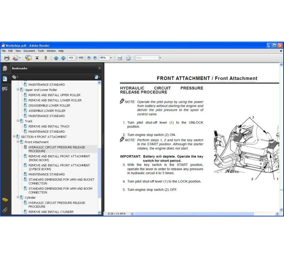 データ処理マニュアル Hitachi Zaxis 330-3 class Hydraulic Excavator PDF Manuals